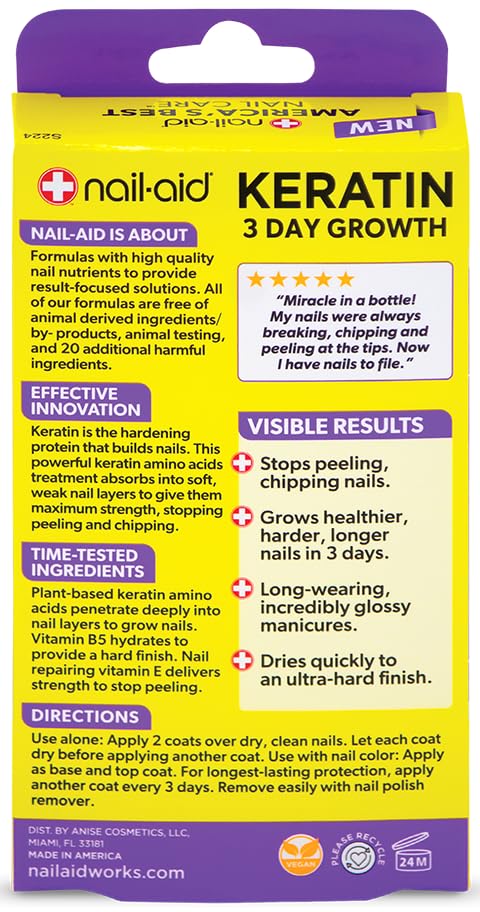 Nail-Aid Keratin 3 Day Growth Nail Treatment & Strengthener