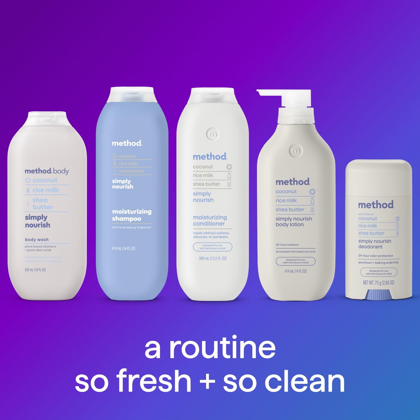 Method Body Wash, Simply Nourish, Paraben and Phthalate Free, Biodegradable Formula