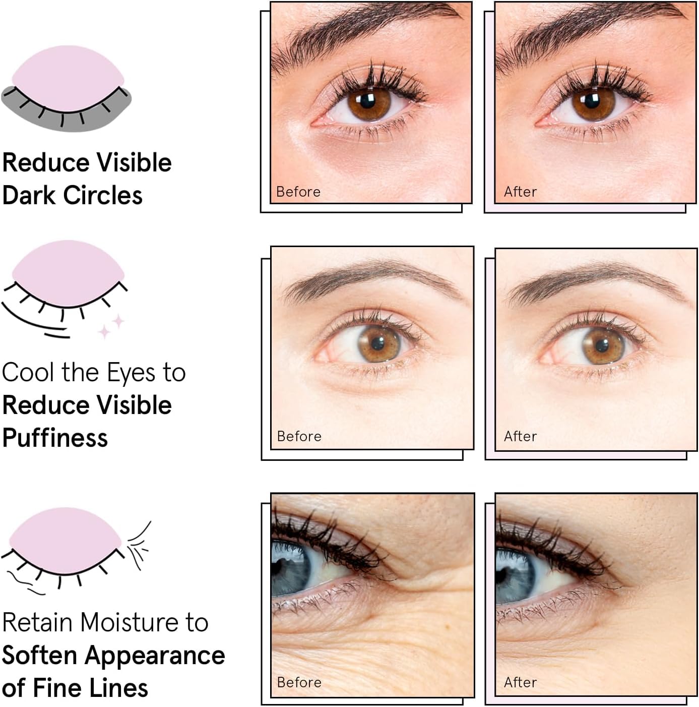 grace & stella Award Winning Under Eye Mask - Travel Essentials - Birthday Gifts for Women - Gel Eye Patches for Dark Circles, Puffy Eyes, Wrinkles, Undereye Bags - Vegan - Self Care