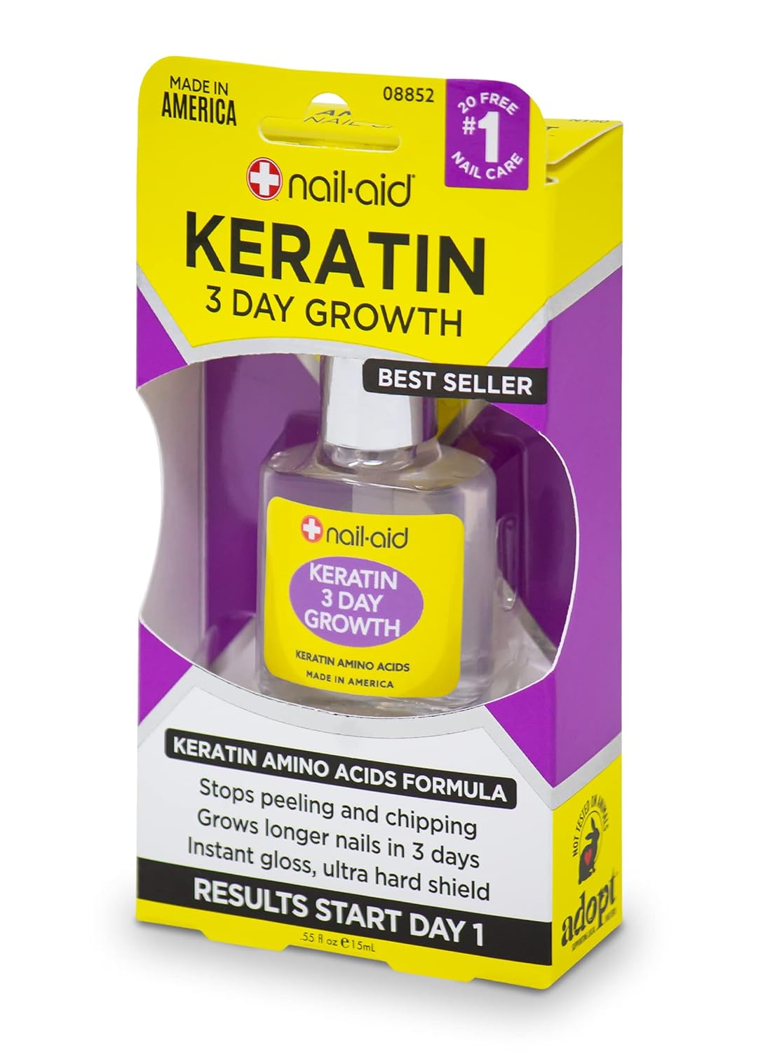 Nail-Aid Keratin 3 Day Growth Nail Treatment & Strengthener