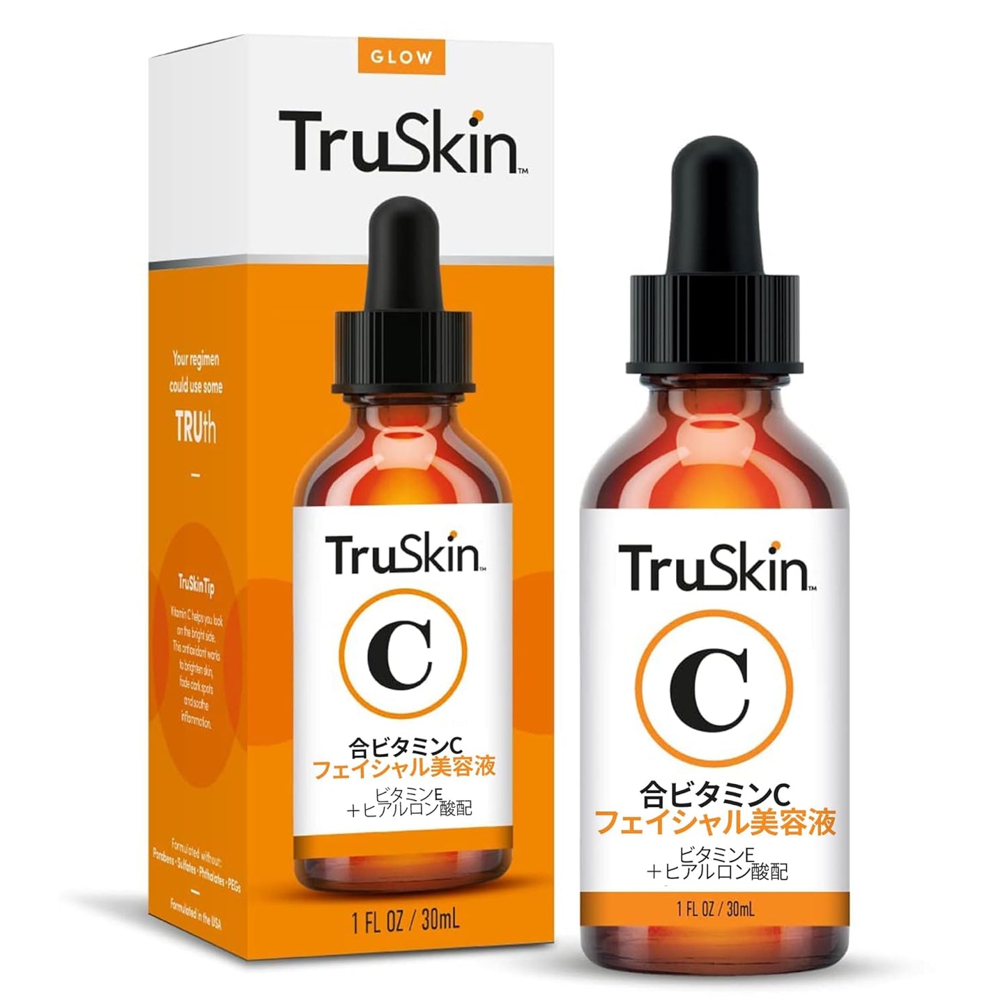 TruSkin Vitamin C Serum For Face – Anti Aging Formula with Vitamin C, Hyaluronic Acid, Vitamin E – Brightening Serum – Improve Appearance of Dark Spots, Tone, Fine Lines & Wrinkles,