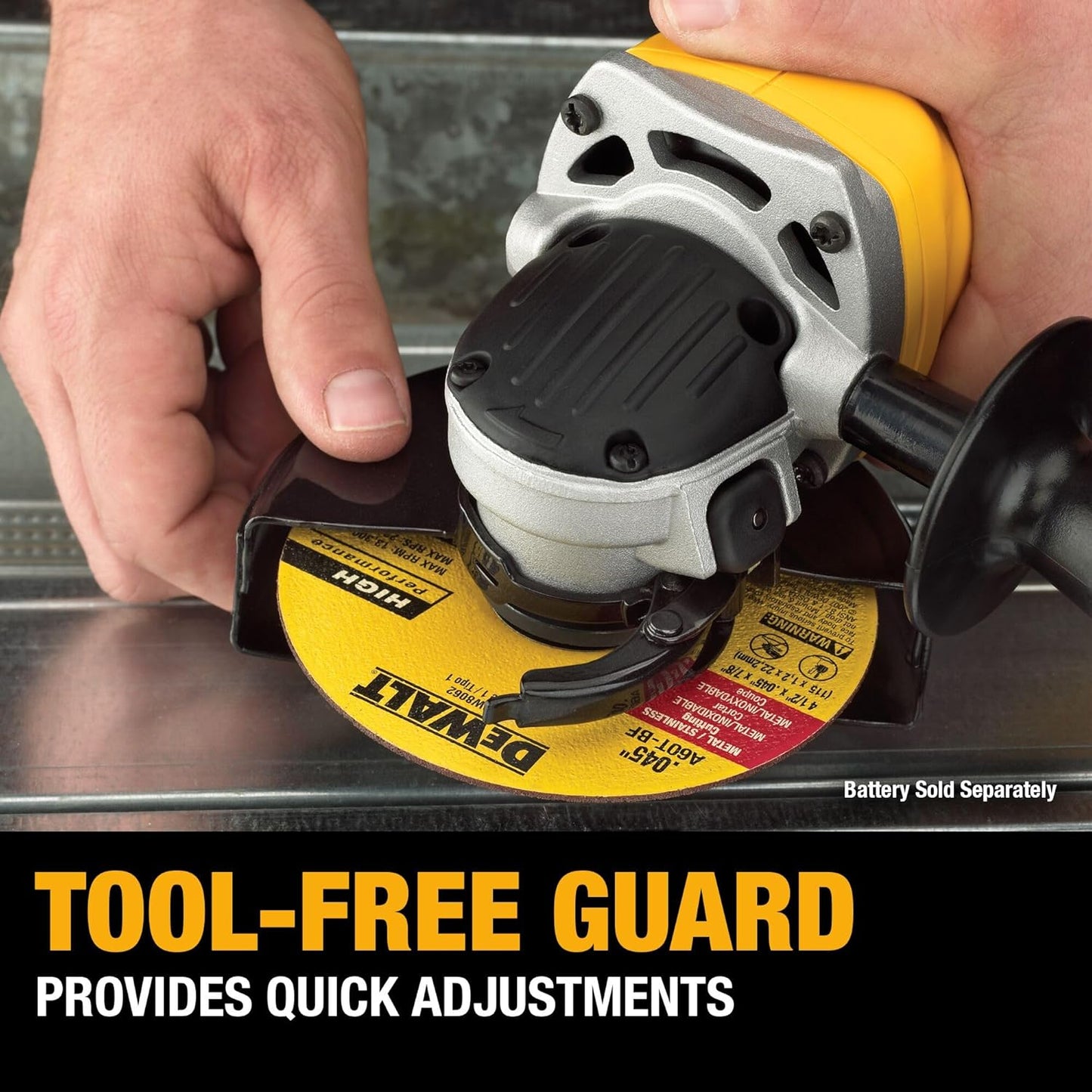 DEWALT 20V MAX 4-1/2 Inch Cordless Angle Grinder, Bare Tool Only (DCG412B)