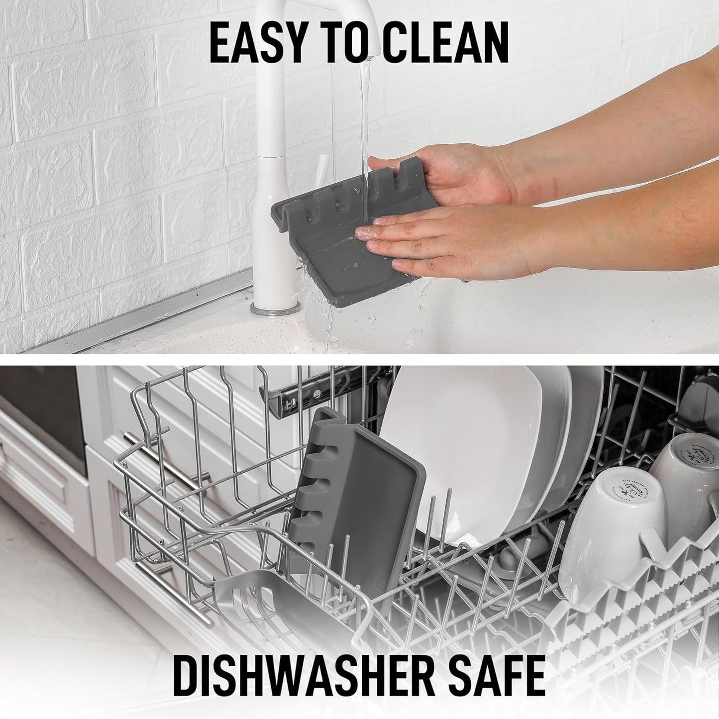 Silicone Utensil Rest with Drip Pad for Multiple Utensils, Heat-Resistant, BPA-Free Spoon Rest & Spoon Holder for Stove Top, Kitchen Utensil Holder for Spoons, Ladles, Tongs & More - by Zulay