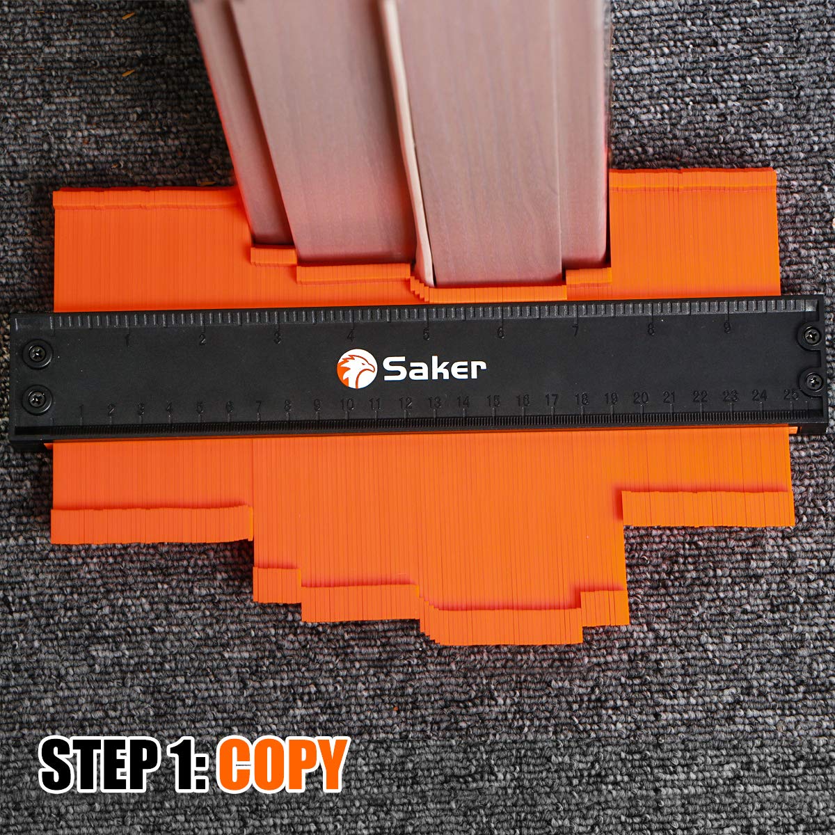 Saker Contour Gauge Duplication-Adjustable Lock-Precisely Copy Irregular Shape-Irregular Woodworking Tracing-Must Have Tool for DIY Handyman Men Husband Dad 10 Inch+5 Inch