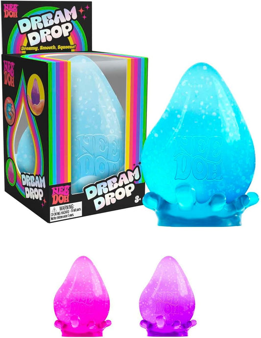 Schylling NeeDoh Dream Drop - Sensory Squeeze Toy with Dreamy Smooth Squeeze - 3" Tall - Color May Vary