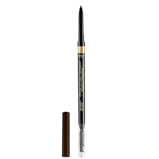 L'Oreal Paris Makeup Brow Stylist Definer Waterproof Eyebrow Pencil, Ultra-Fine Mechanical Pencil, Draws Tiny Brow Hairs and Fills in Sparse Areas and Gaps, Dark Brunette