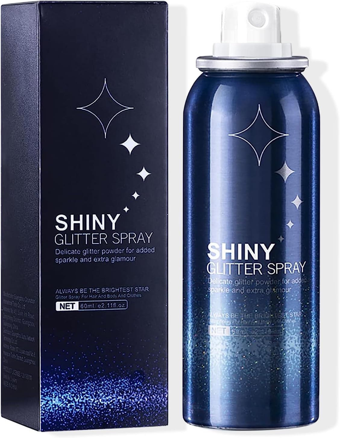 Body Glitter Spray for Hair and Body, Hairspray for Clothes, Long-Lasting Body Shimmer Spray Suitable for Stage, Festival Rave and Makeup