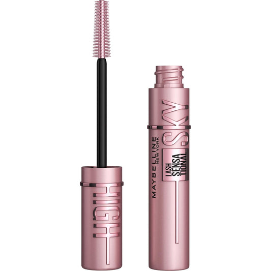 Maybelline Lash Sensational Sky High Washable Mascara Makeup, Volumizing, Lengthening, Defining, Curling, Multiplying, Buildable Formula, Blackest Black