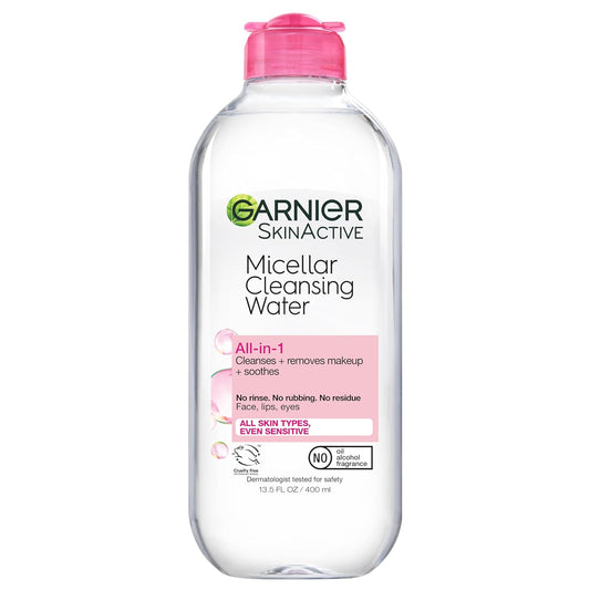 Garnier Micellar Water, Hydrating Facial Cleanser & Makeup Remover, Suitable for Sensitive Skin, Vegan, Cruelty Free,
