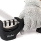 4-in-1 Kitchen Knife Accessories: 3-Stage Knife Sharpener Helps Repair, Restore, Polish Blades and Cut-Resistant Glove (Black)