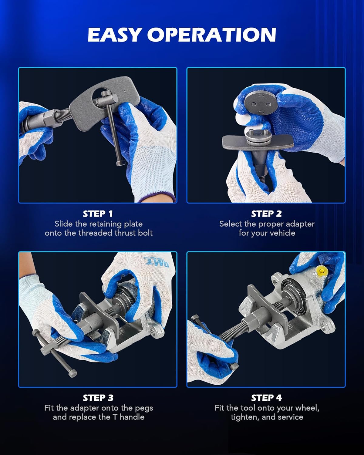 Orion Motor Tech 24pcs Heavy Duty Disc Brake Piston Caliper Compressor Rewind Tool Set and Wind Back Tool Kit for Brake Pad Replacement Reset, Fits Most American, European, Japanese Autos
