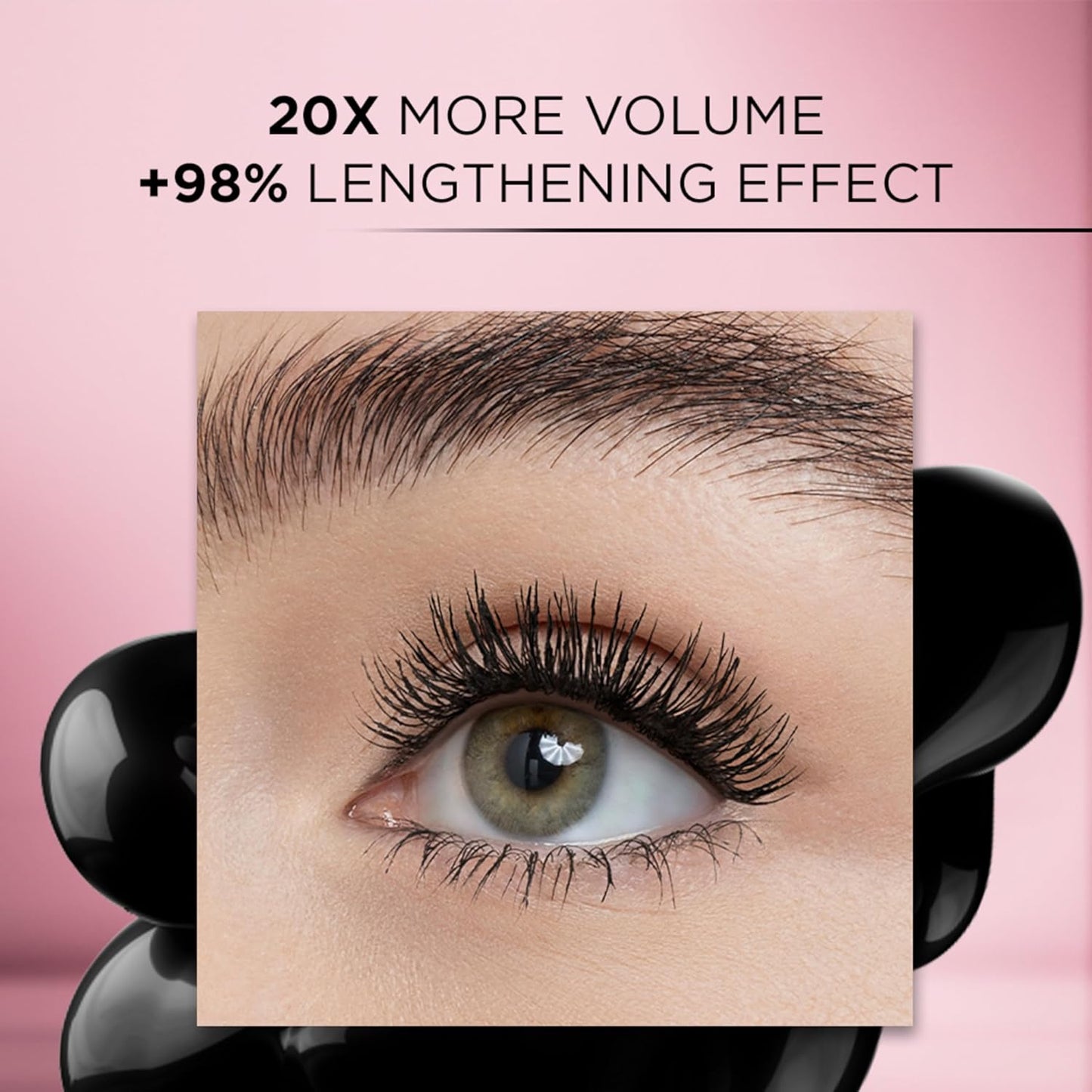 L'Oreal Paris Makeup Voluminous Lash Paradise Mascara, Voluptuous Volume, Intense Length, Feathery Soft Full Lashes, No Flaking, No Smudging, No Clumping, Blackest Black,