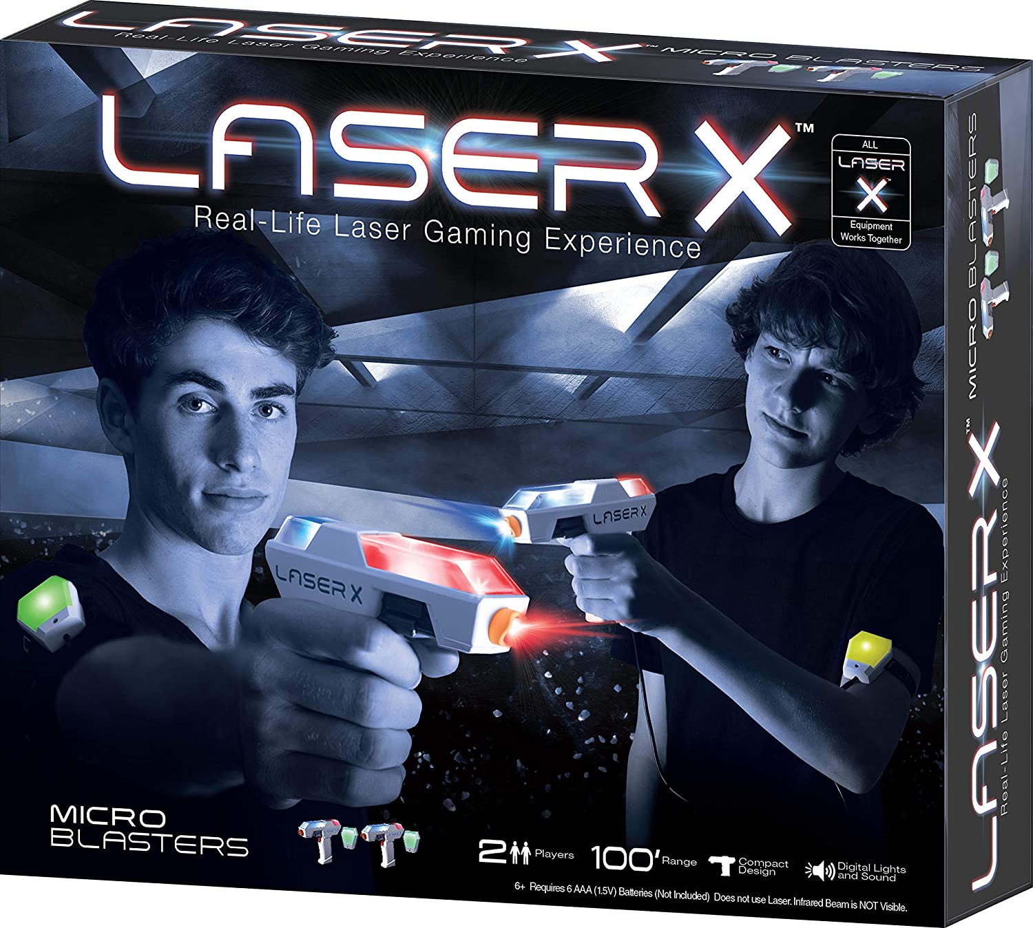 Buy LASER X 2 Player Laser Gaming Set with 2 Lasers and 2 arm Receivers in USA